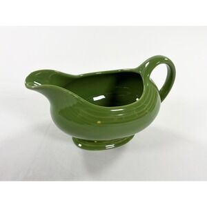 Vintage Fiesta Green Gravy Boat Sauce Boat Homer Laughlin Fiestaware USA